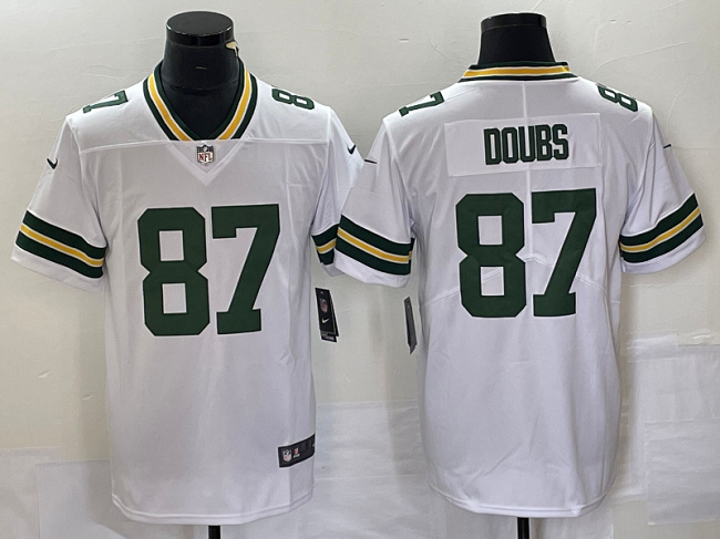 Men's Green Bay Packers #87 Romeo Doubs White Vapor Untouchable Limited Stitched Jersey